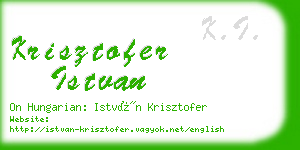 krisztofer istvan business card